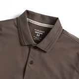  Áo Polo trơn basic thêu logo ngực ESTP038 - Nâu 