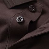  Áo Polo trơn basic thêu logo ngực ESTP038 - Nâu đậm 