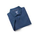  Áo Polo trơn basic thêu logo ngực ESTP038 - Xanh da trời đậm 