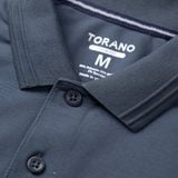  Áo Polo trơn basic thêu logo ngực ESTP038 - Xanh đá đậm 1 