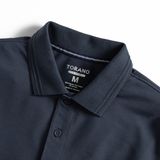 Áo Polo trơn basic thêu logo ngực ESTP038 - Xanh đá đậm 2 
