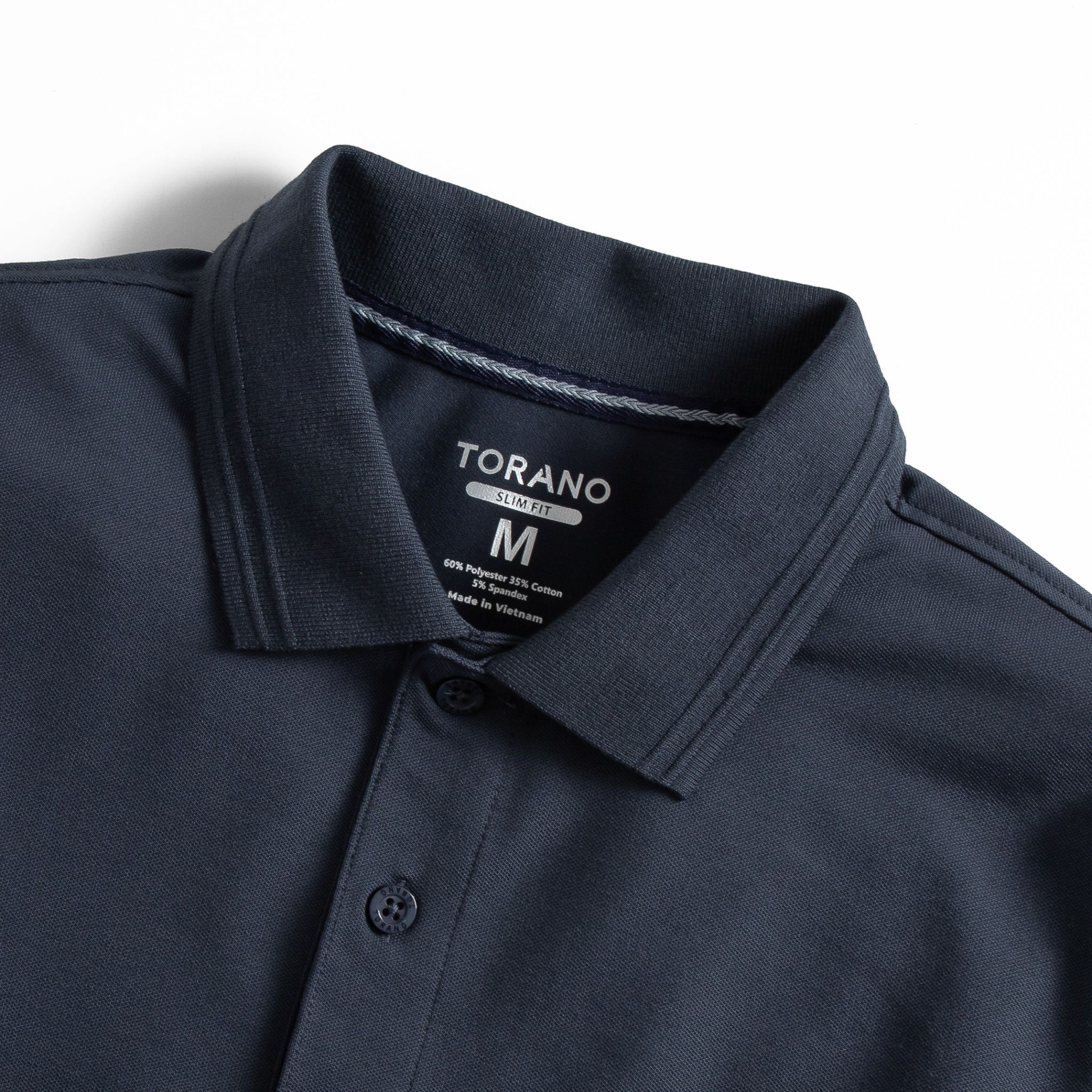 Áo Polo trơn basic thêu logo ngực ESTP038 - Xanh đá đậm 2 