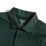  Áo Polo trơn basic thêu logo ngực ESTP038 - Xanh lá cây đậm 