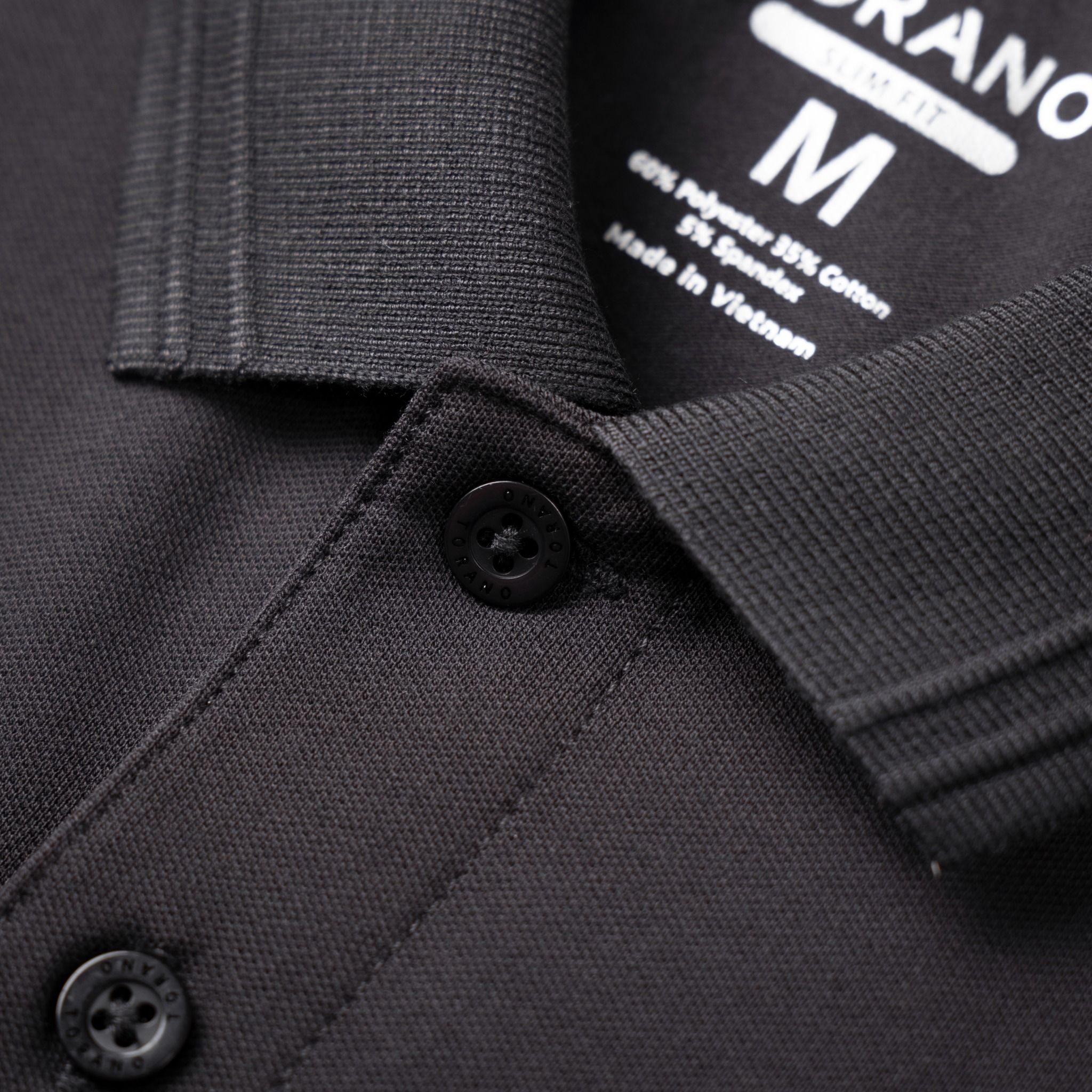  Áo Polo trơn basic thêu logo ngực ESTP038 - Xám đậm 
