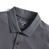  Áo Polo trơn basic thêu logo ngực ESTP038 - Xám 