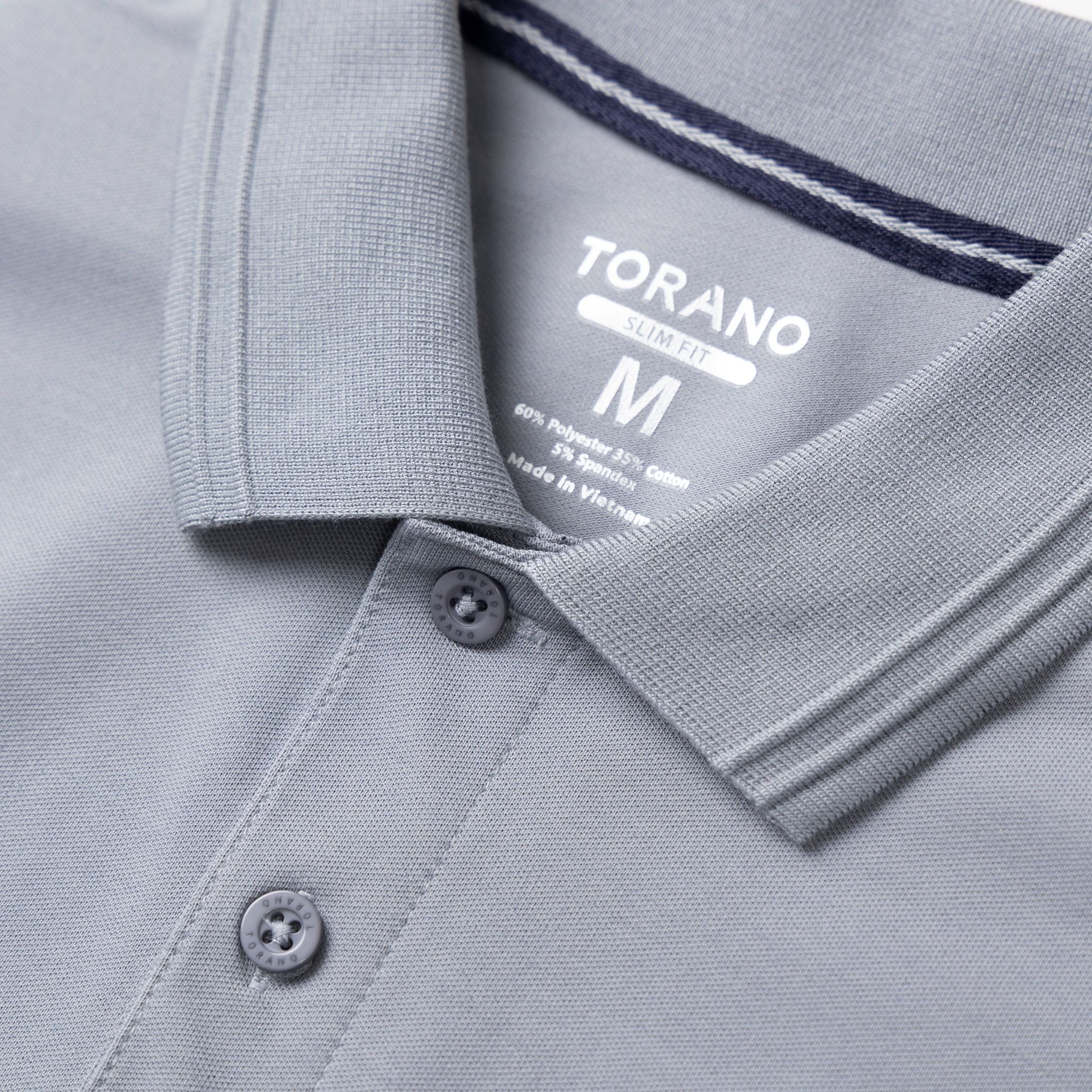  Áo Polo trơn basic thêu logo ngực ESTP038 - Xanh đá nhạt 