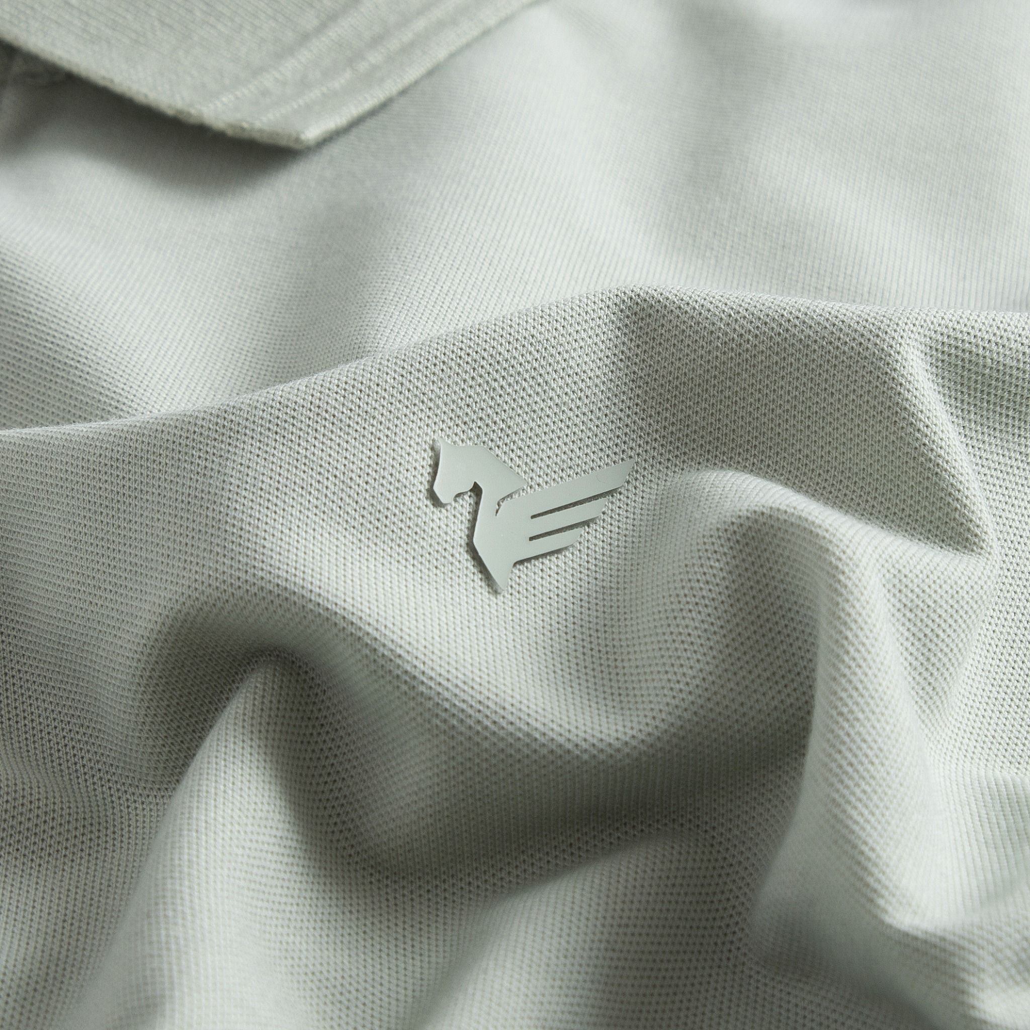  Áo Polo trơn basic thêu logo ngực ESTP038 - Xanh mint nhạt 