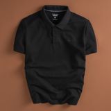  Áo Polo trơn vải lục giác - logo ngực ESTP042 