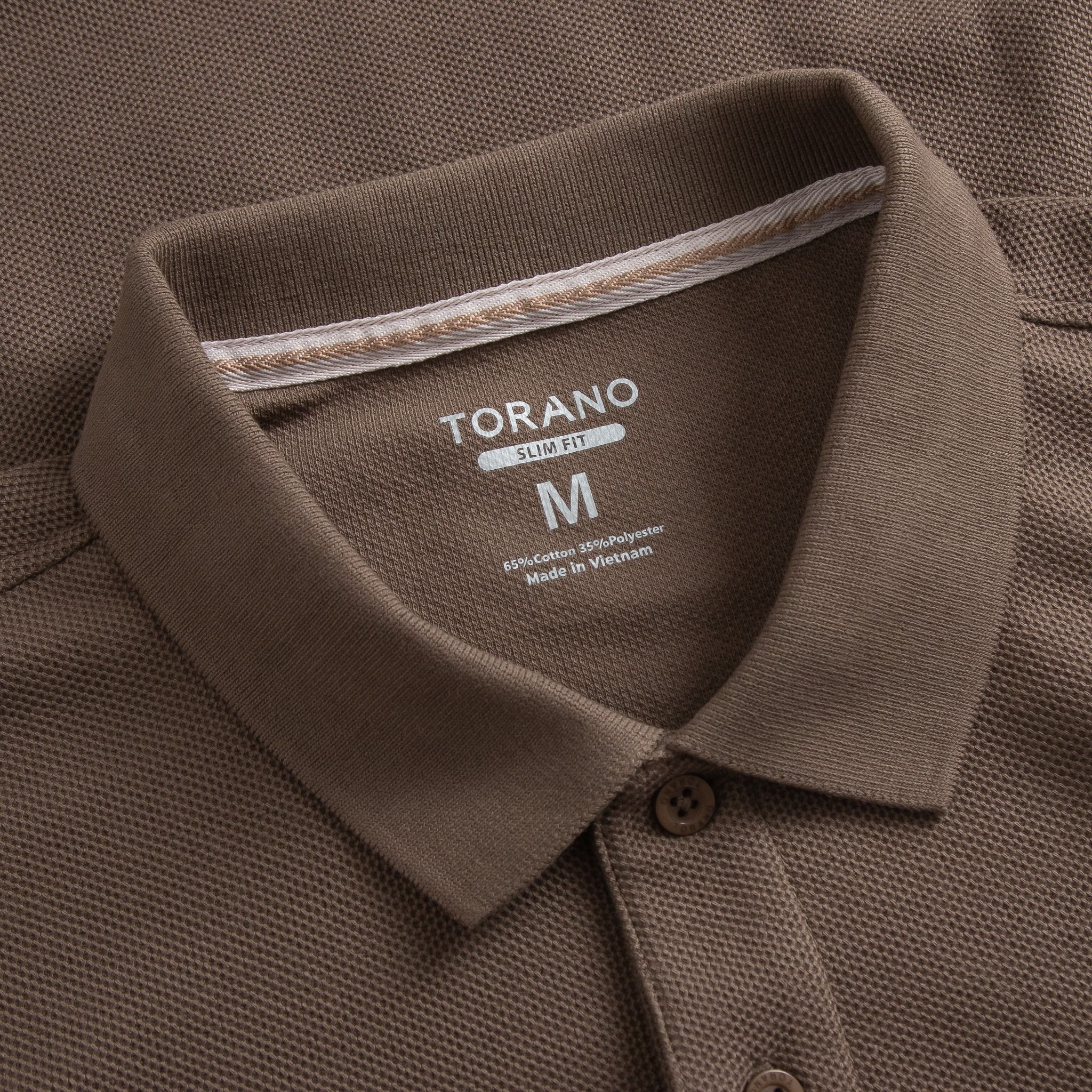  Áo Polo trơn vải lục giác - logo ngực ESTP042 