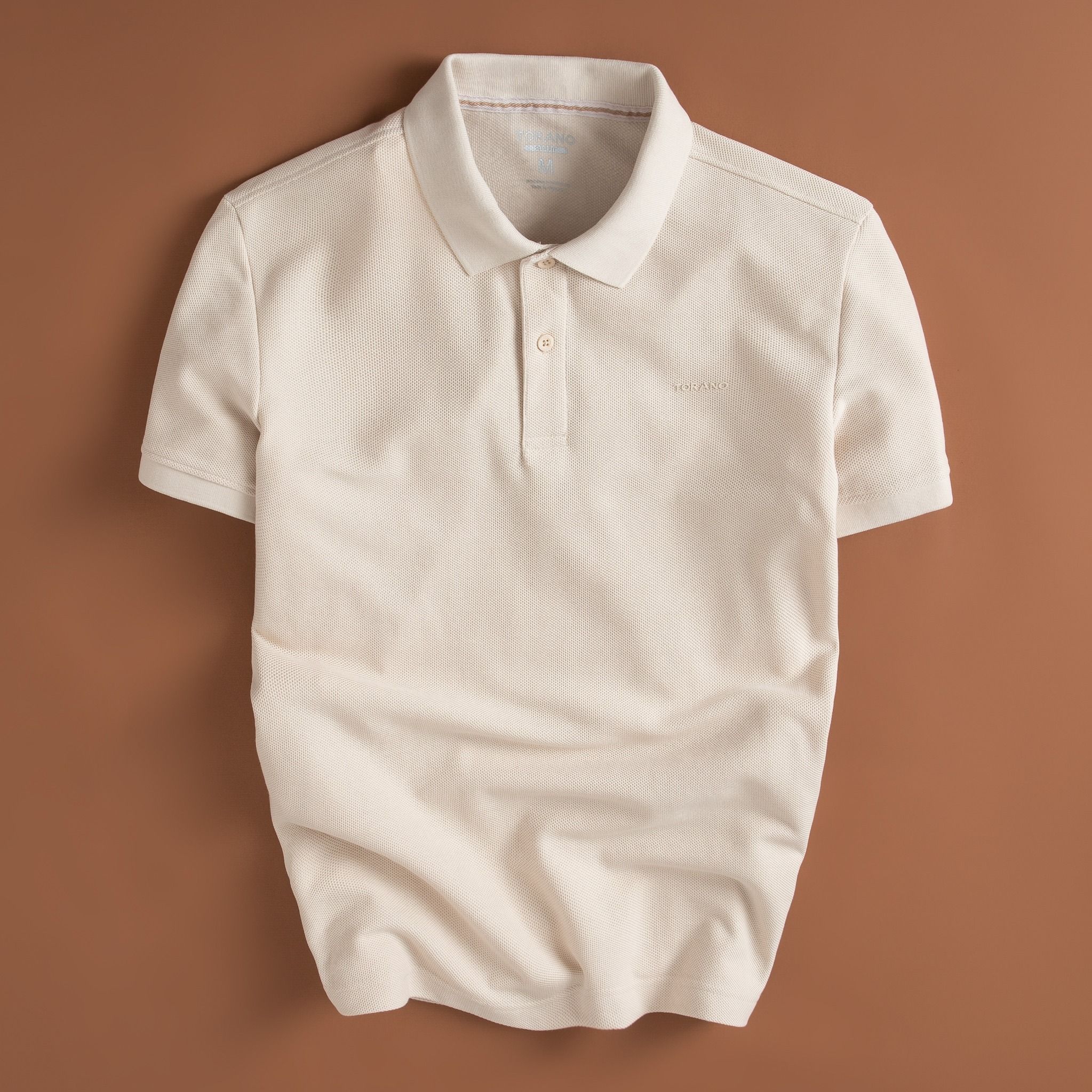  Áo Polo trơn vải lục giác - logo ngực ESTP042 