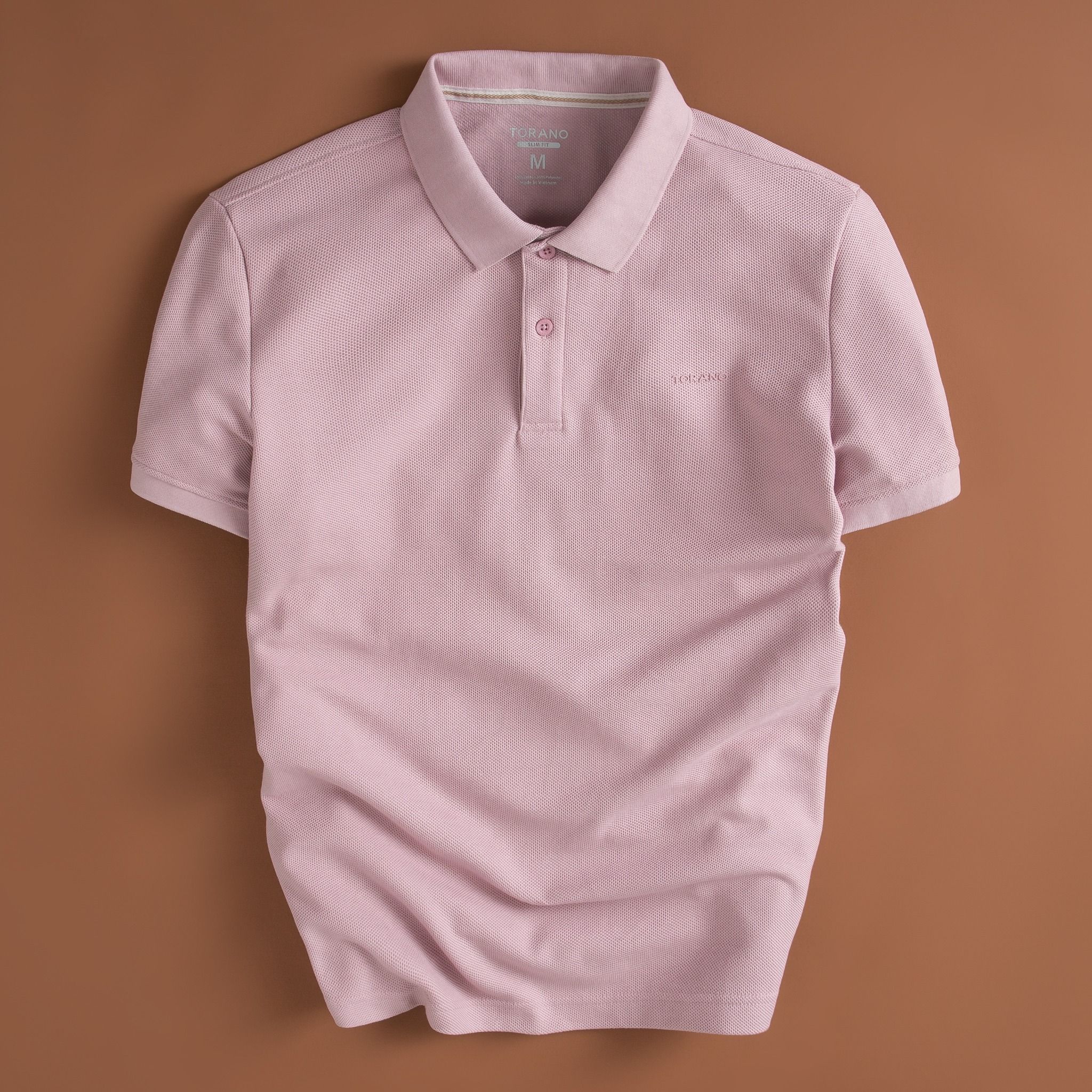  Áo Polo trơn vải lục giác - logo ngực ESTP042 