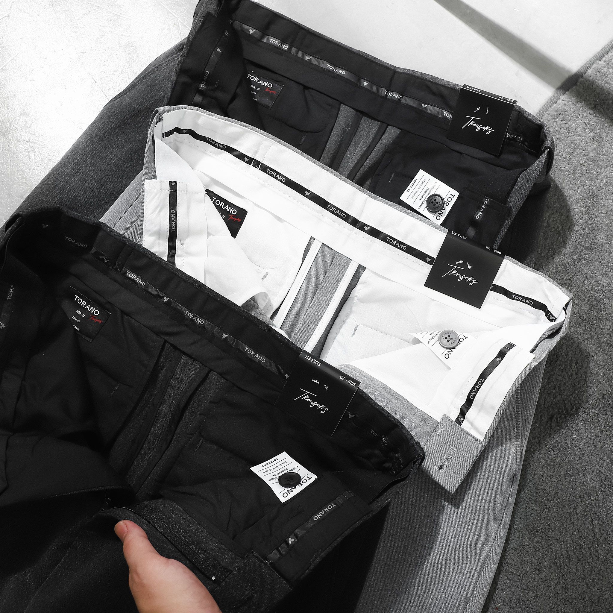  Quần âu slimfit trơn cạp điều chỉnh FABT016 