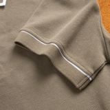  Áo polo trơn bo kẻ logo ngực FSTP009 