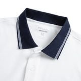  Áo Polo trơn bo kẻ phối cổ tay FSTP028 