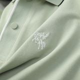  Áo Polo trơn bo kẻ thêu logo ngực FSTP045 