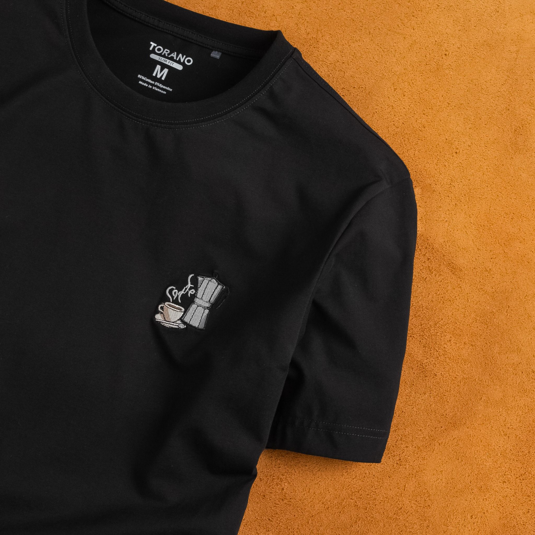  Áo T shirt họa tiết thêu logo Coffe Cup FSTS018 