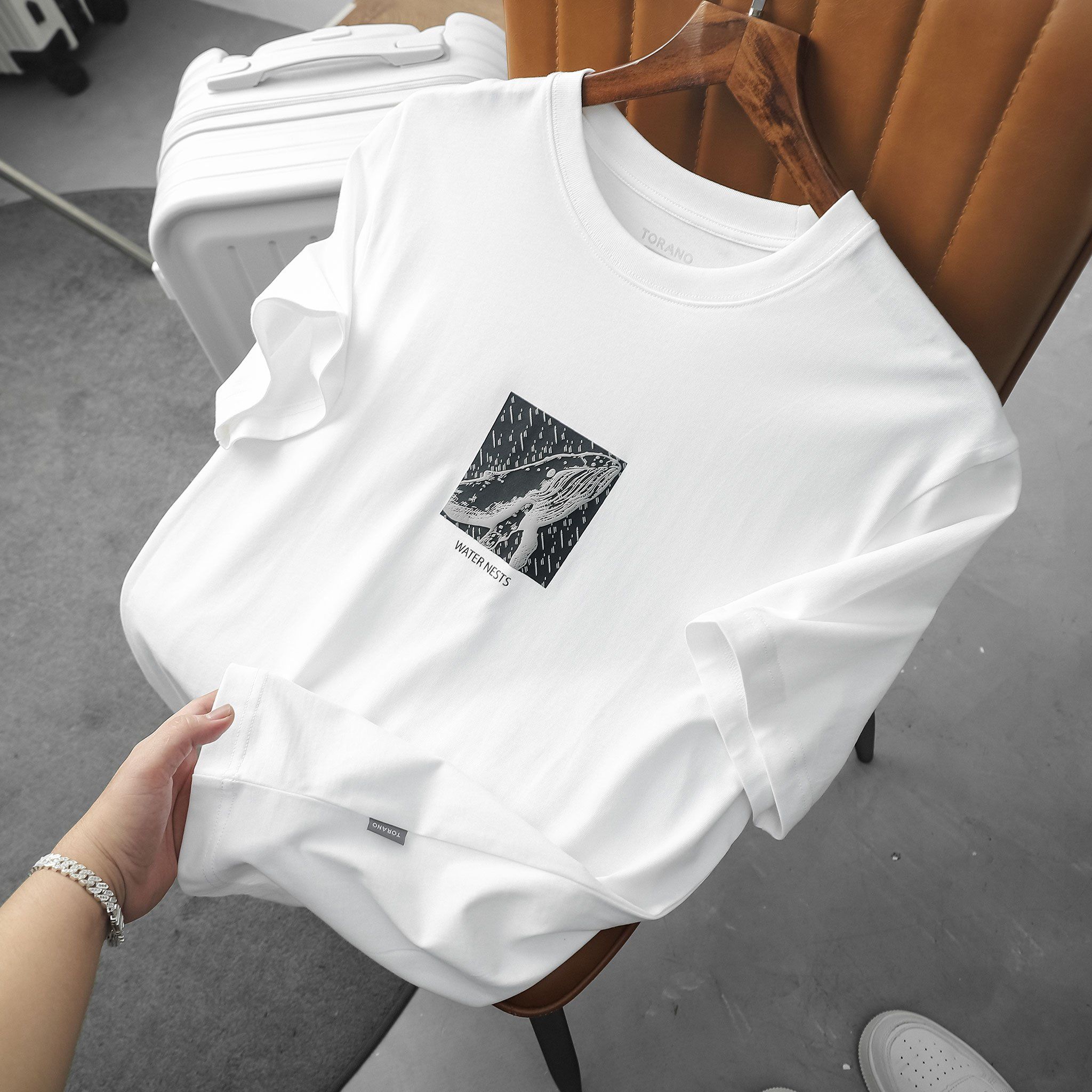  Áo T shirt họa tiết in Water Nests FSTS020 