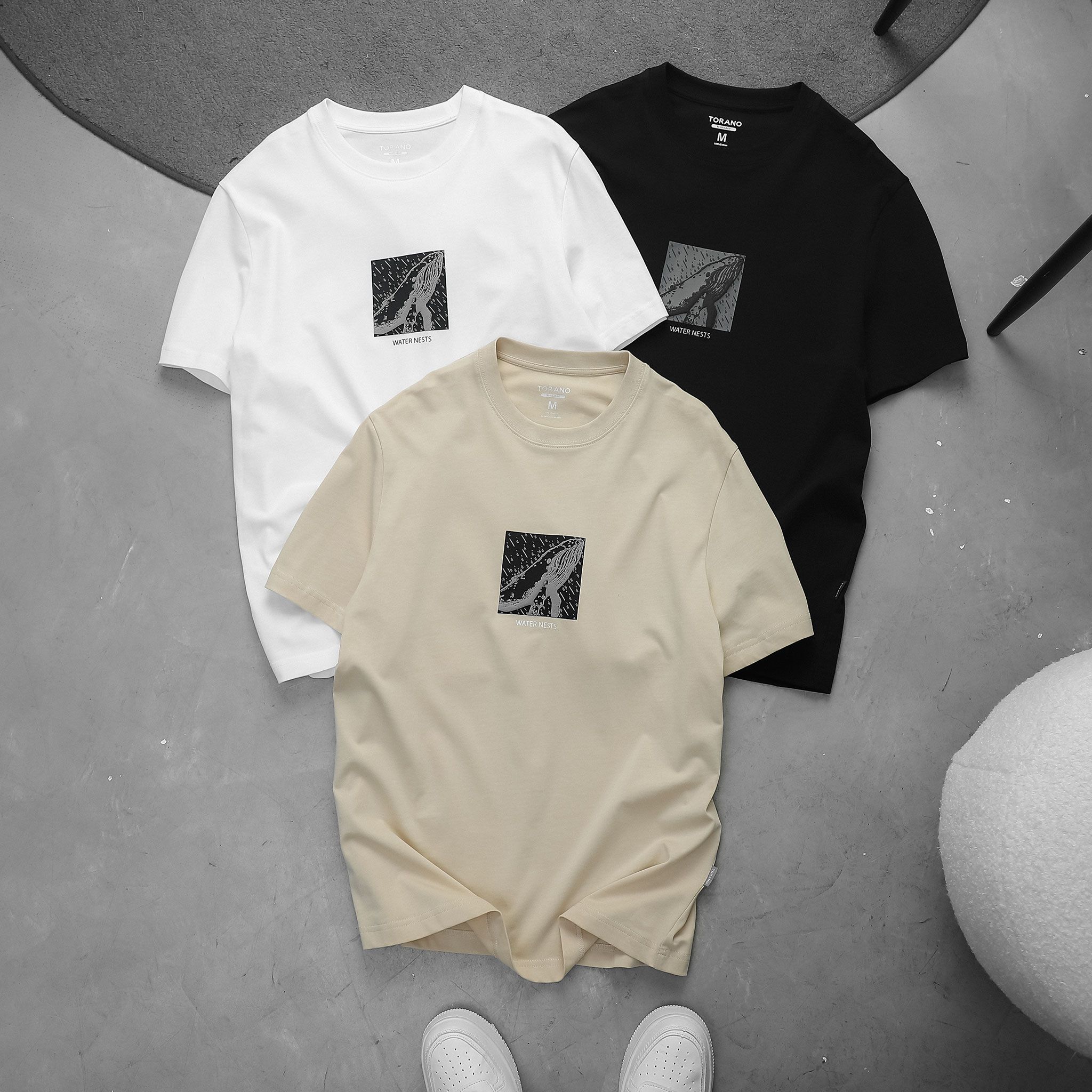  Áo T shirt họa tiết in Water Nests FSTS020 