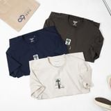  Áo T shirt họa tiết thêu ngực FSTS027 