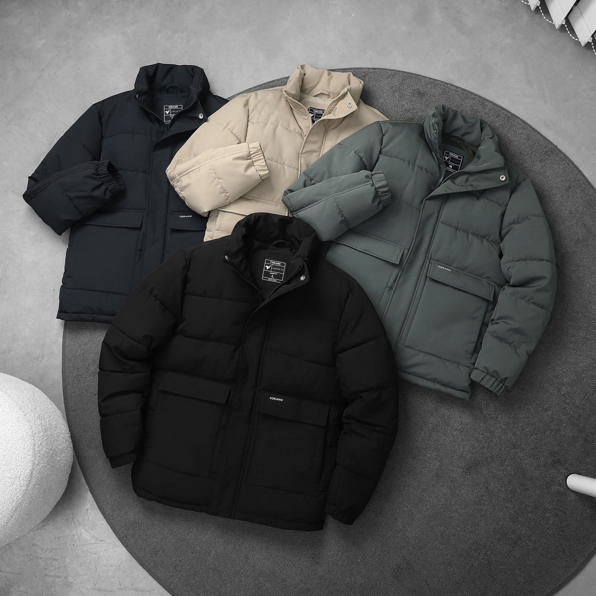  Áo khoác phao 3 lớp lót bông cổ cao FWCF005 