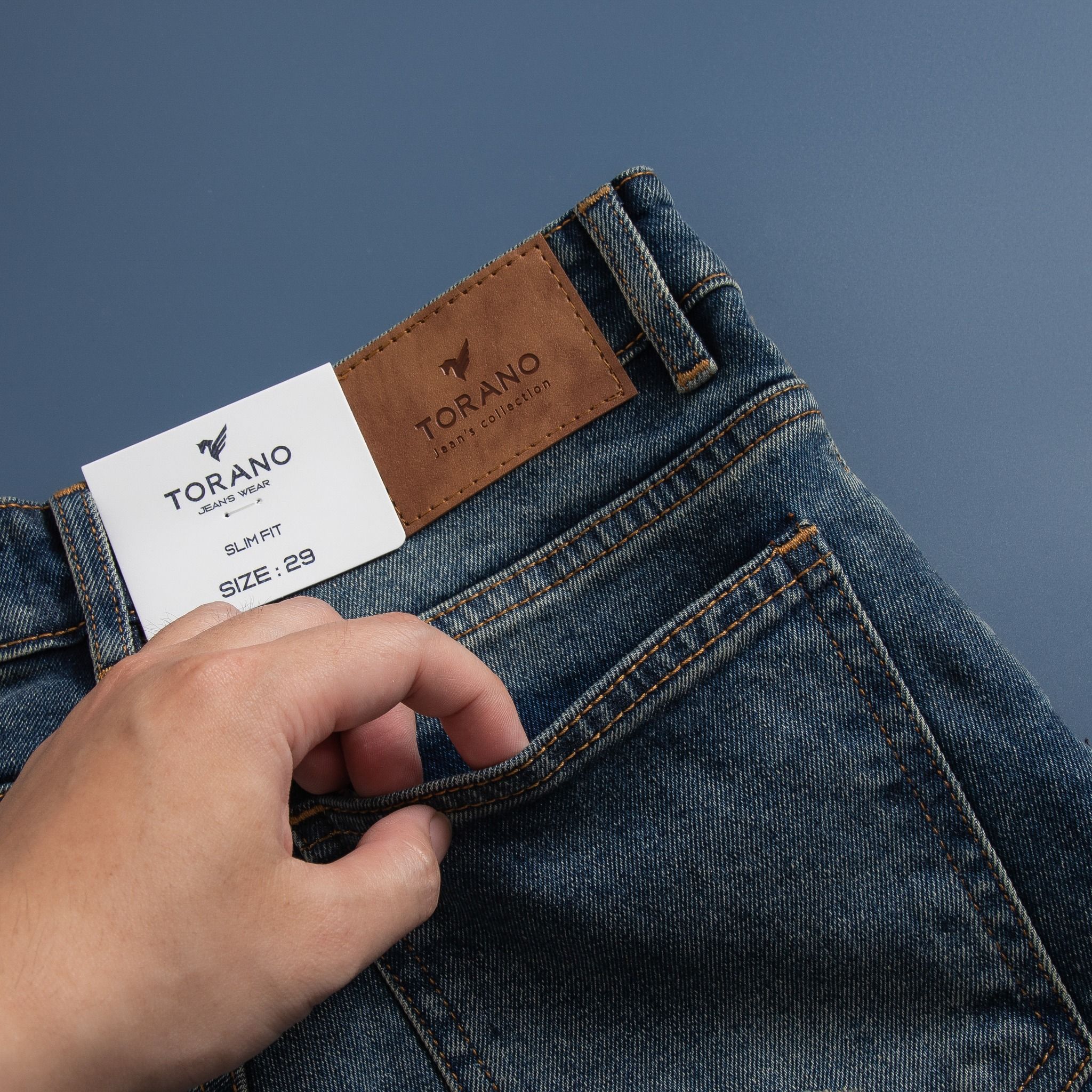  Quần jeans xước slim GABJ863 