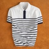  Áo polo kẻ ngang bo tay phối màu GSTP039 