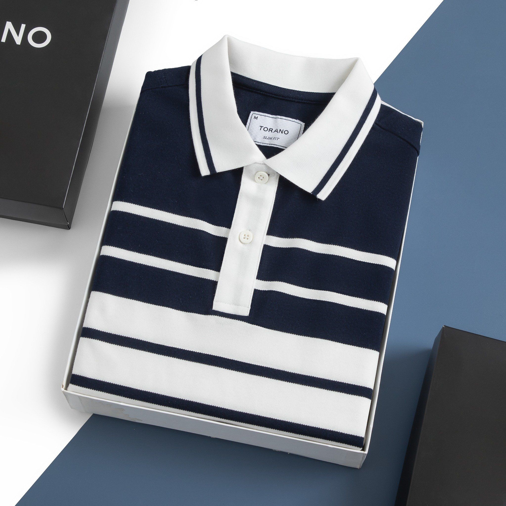  Áo polo kẻ ngang bo tay kẻ line GSTP040 