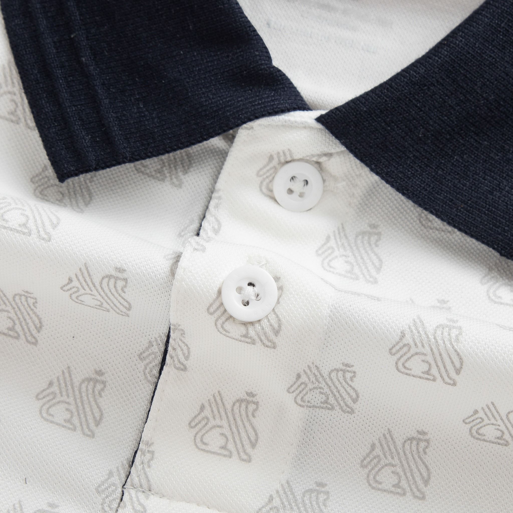  Áo polo monogram in tràn họa tiết GSTP051 