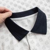  Áo polo monogram in tràn họa tiết GSTP051 