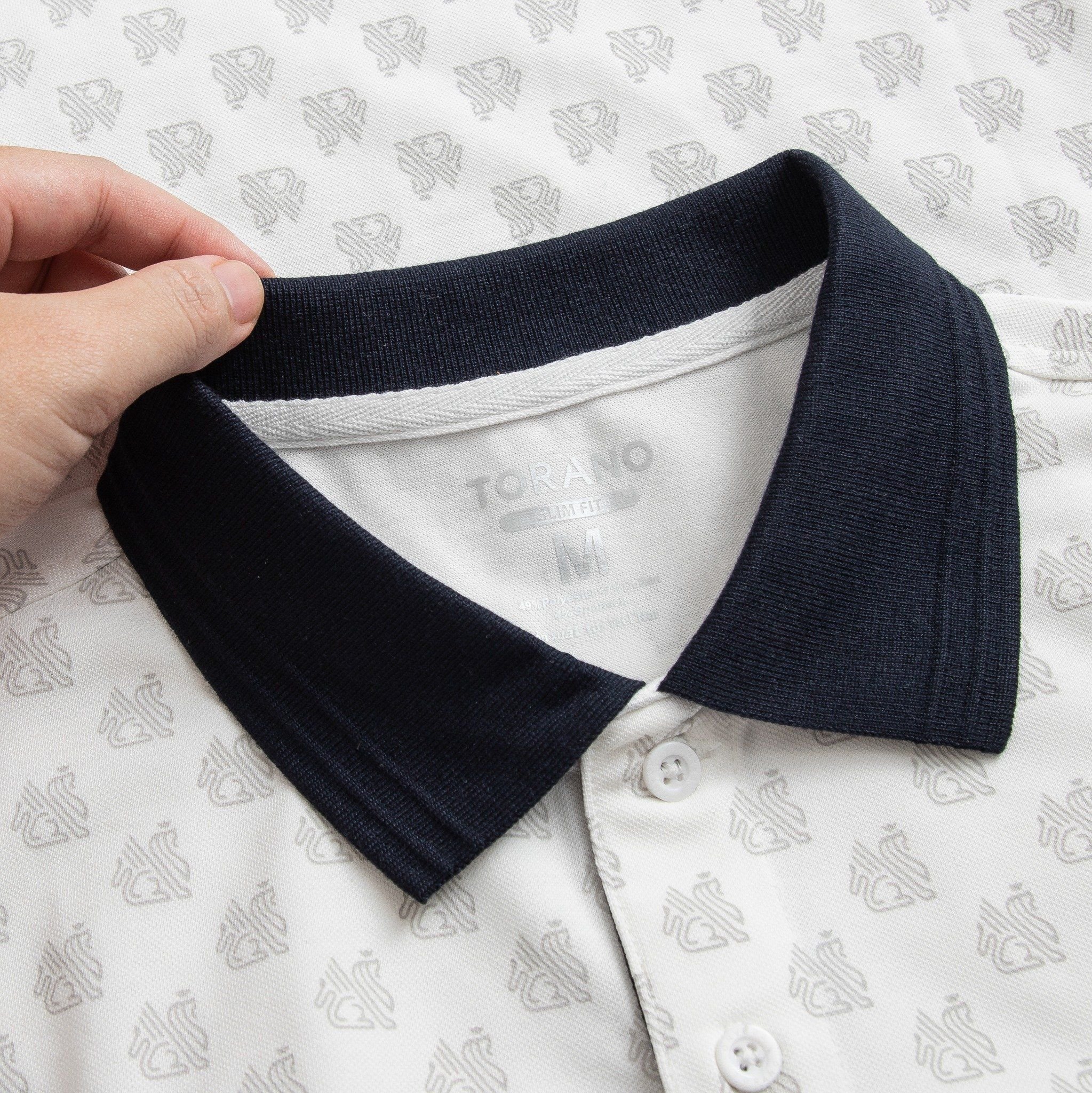 Áo polo monogram in tràn họa tiết GSTP051 