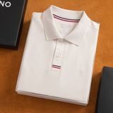  Áo polo trơn bo kẻ thêu logo ngực GSTP066 