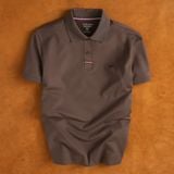  Áo polo trơn bo kẻ thêu logo ngực GSTP066 