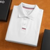  Áo polo trơn bo kẻ thêu logo ngực GSTP066 