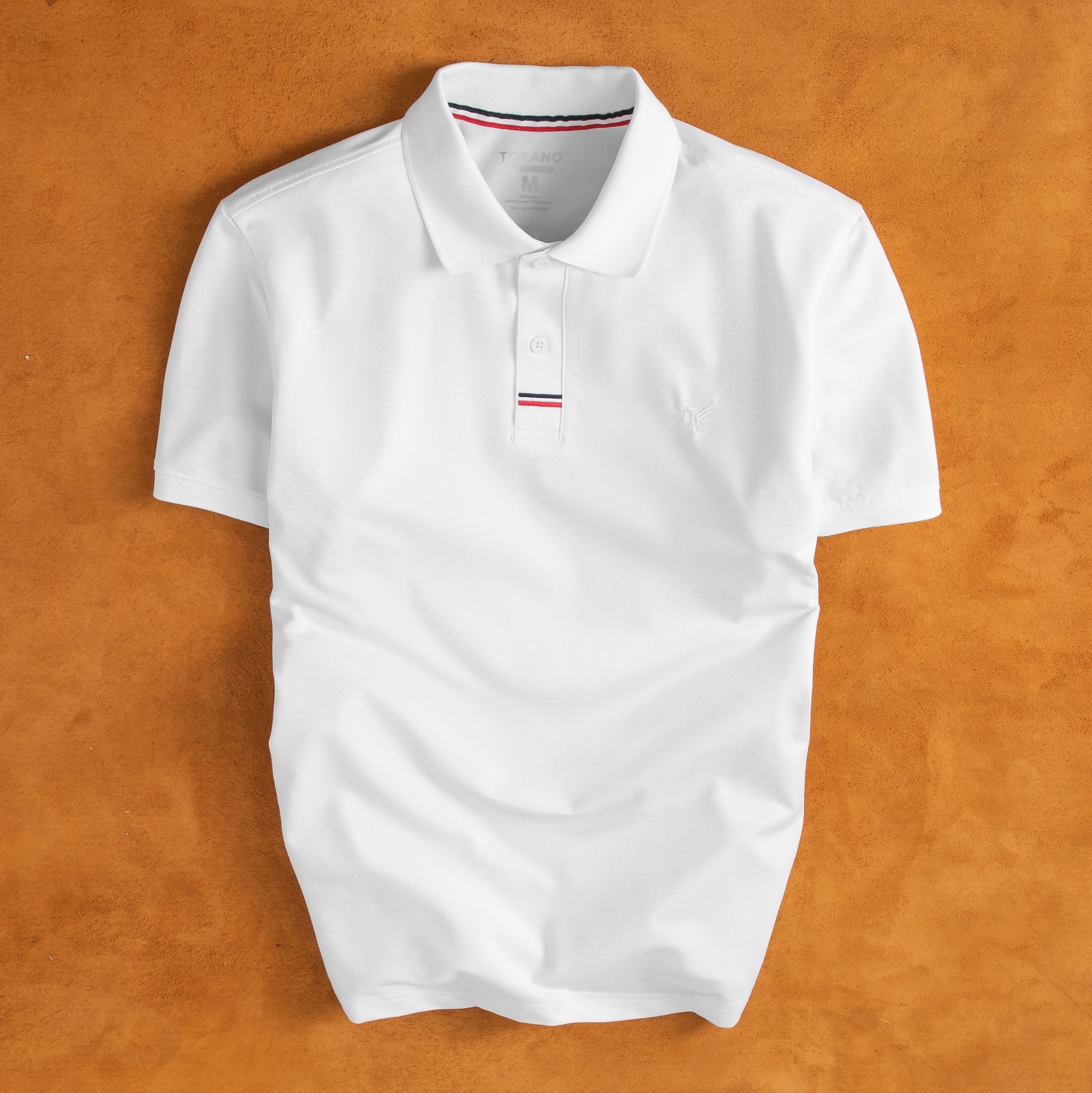  Áo polo trơn bo kẻ thêu logo ngực GSTP066 