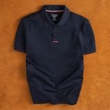  Áo polo trơn bo kẻ thêu logo ngực GSTP066 