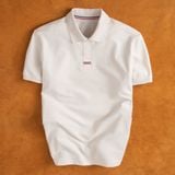  Áo polo trơn bo kẻ thêu logo ngực GSTP066 