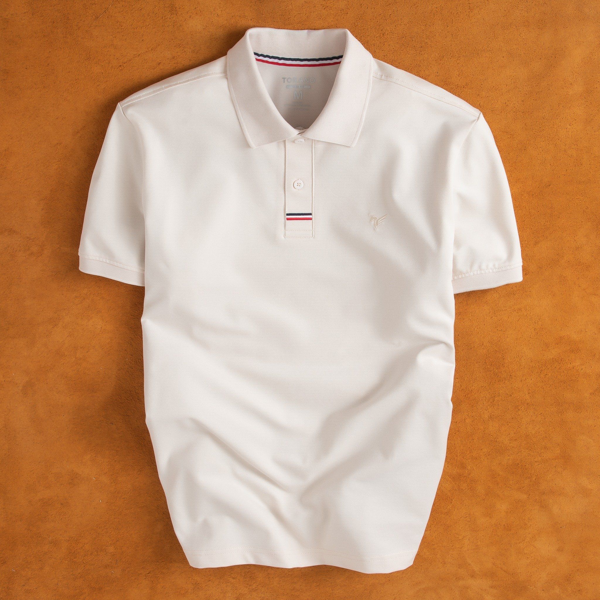  Áo polo trơn bo kẻ thêu logo ngực GSTP066 
