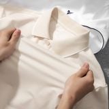  Áo polo trơn bo kẻ thêu logo ngực GSTP048 