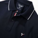  Áo polo trơn bo kẻ thêu logo ngực GSTP048 