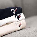  Áo polo trơn bo kẻ thêu logo ngực GSTP048 