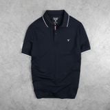  Áo polo trơn bo kẻ thêu logo ngực GSTP048 