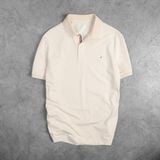  Áo polo trơn bo kẻ thêu logo ngực GSTP048 