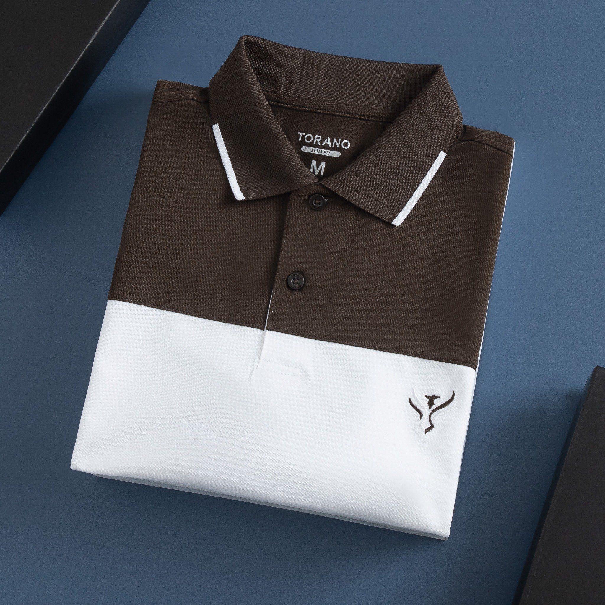  Áo polo can phối thêu logo đại bàng GSTP047 
