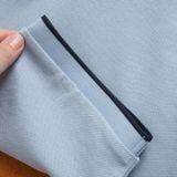  Áo polo trơn bo tay kẻ thêu logo ngực GSTP602 