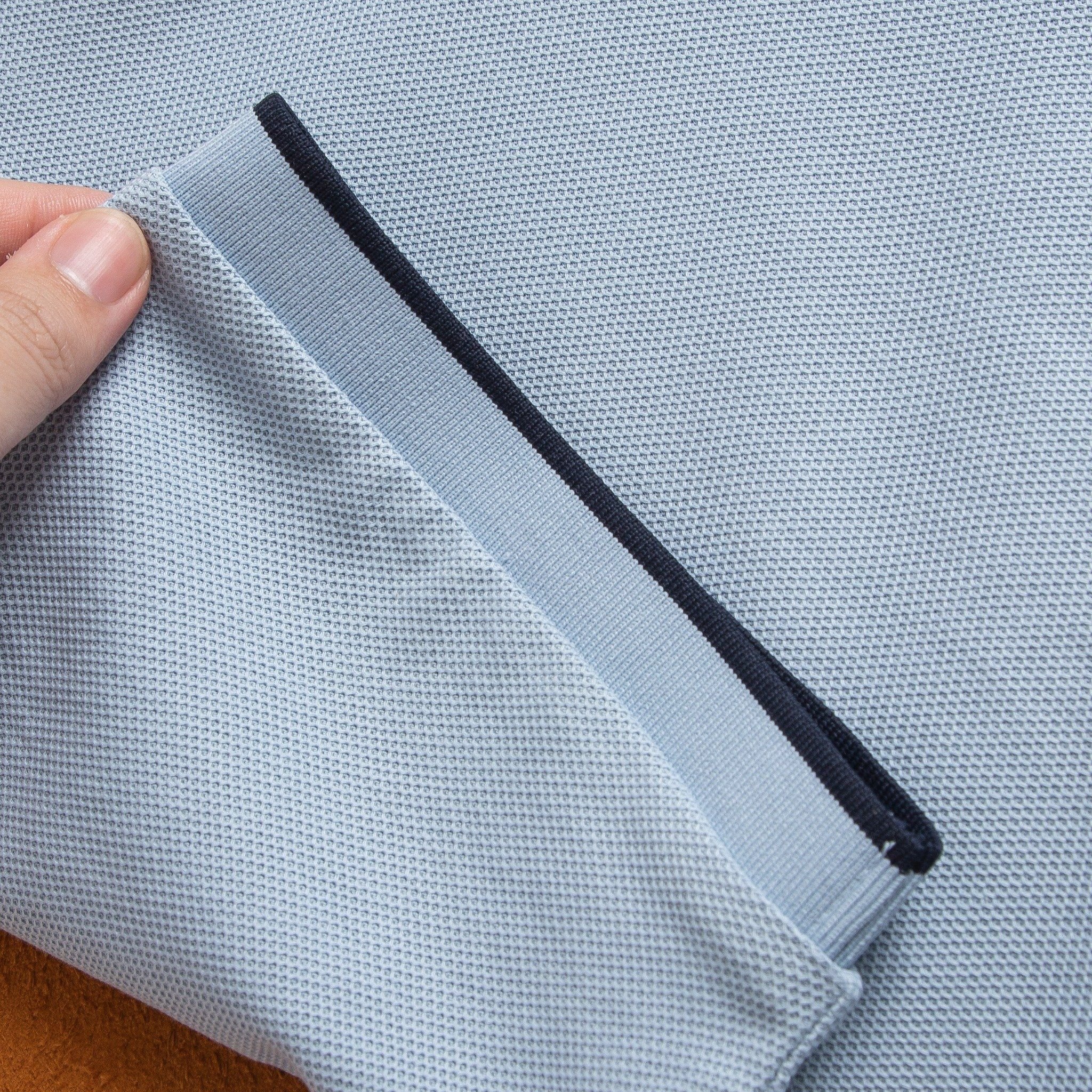  Áo polo trơn bo tay kẻ thêu logo ngực GSTP602 