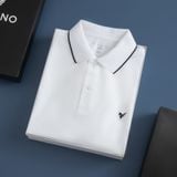  Áo polo trơn bo kẻ thêu logo ngực GSTP048 
