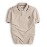  Áo polo trơn bo tay kẻ thêu logo ngực GSTP602 