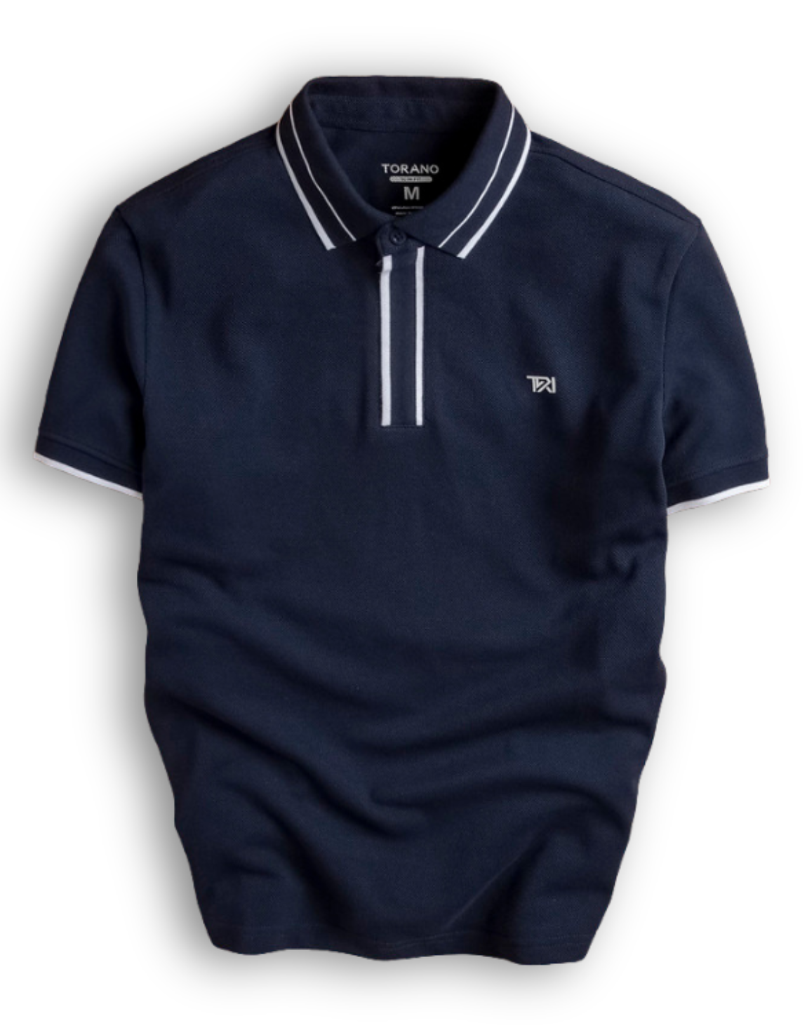  Áo polo trơn bo kẻ logo ngực TRN FSTP012 