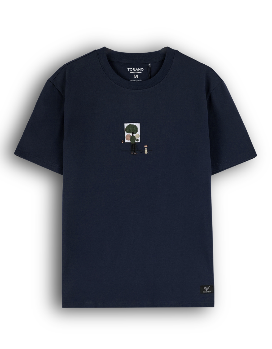  Áo T shirt họa tiết thêu ngực FSTS027 