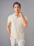  Áo Polo trơn basic thêu logo ngực ESTP038 - Trắng kem đậm 